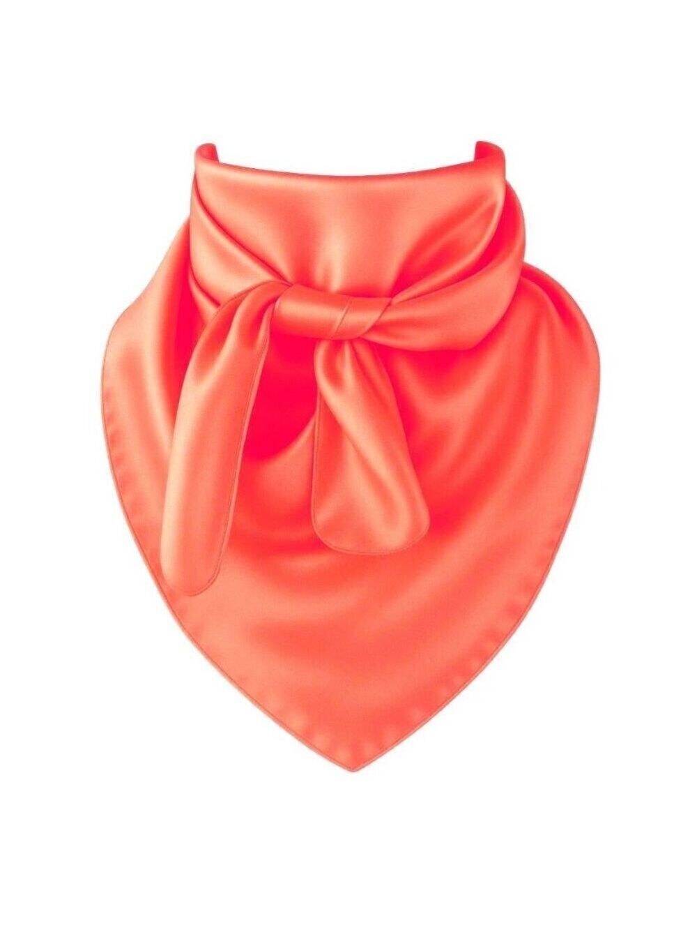 Coral Wild Rag Scarf 35x35 Satin Western Cowgirl Bandana